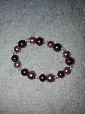Elegant Pearl Like Stretch Bracelet - Handmade Jewelry